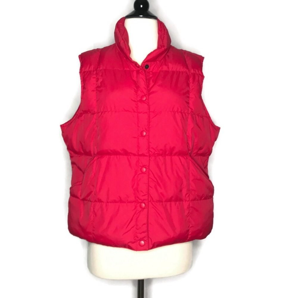 Lands’ End Red Quilted Down Vest